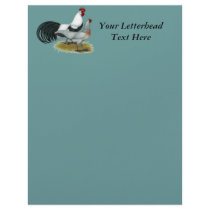 Phoenix:  Silver Duckwing Pair Custom Letterhead
