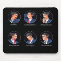 Phoenix Wright Emoticons Mouse Pad