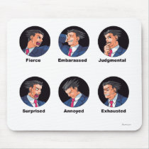 Phoenix Wright Emoticons Mouse Pad