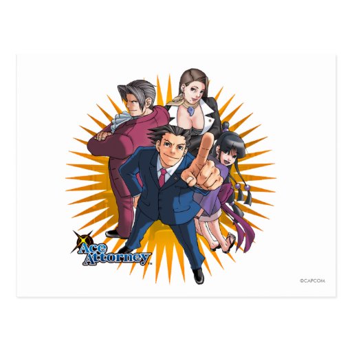 Phoenix Wright Key Art Postcard