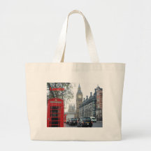 Phone Box London Big Ben (St.K) Tote Bags