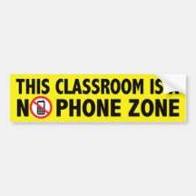 Phone Free Classroom Bumper Sticker