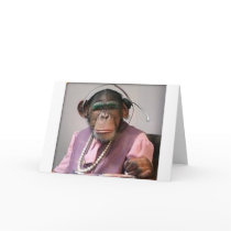 phone monkey greeting card