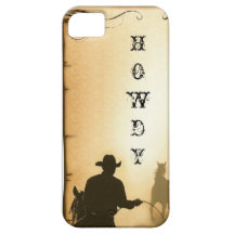 phone protector case=HOWDY=Western Roping Cowboy iPhone 5 Cases