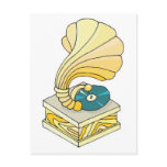 phonograph record player postcards