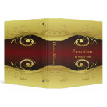 Photo Album Elegant Red and Gold Vinyl Binders
