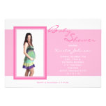 Photo Baby Shower Invitations -- Photo on Pink