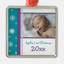 Photo Baby's 1st Christmas Ornament