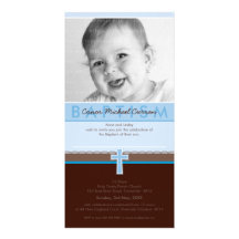 PHOTO BAPTISM INVITATIONS :: pure 5 Personalized Photo Card