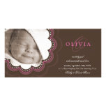 PHOTO BIRTH ANNOUNCEMENTS :: sweet bloom 7L Personalized Photo Card