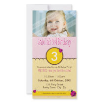 PHOTO BIRTHDAY INVITATIONS :: ladybird 1P Custom Photo Card