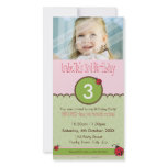 PHOTO BIRTHDAY INVITATIONS :: ladybird 4P photo cards