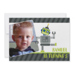 PHOTO BIRTHDAY PARTY INVITES :: robot dancing 1L