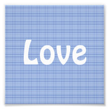 Photo bleue d'art d'amour de motif de plaid