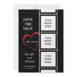 Photo Booth Style Save the Date Invitation Card