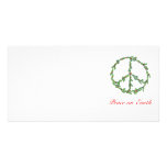 Photo Card Christmas Peace Wreath, Peace on Earth