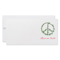 Photo Card Christmas Peace Wreath, Peace on Earth