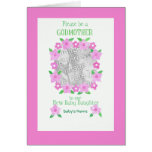 Photo Card Godmother Invitation - Baby Girl