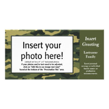 Photo Card - Green Camo (Holiday, Family, Other)
