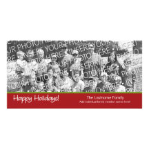 Photo Card: Happy Holidays with 1 large photo