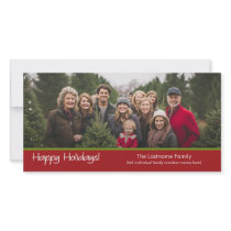 Photo Card: Happy Holidays with 1 large photo