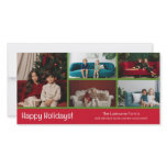 Photo Card: Happy Holidays with 5 photo collage photo cards
