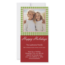 Photo Card: Happy Holidays! with message area