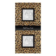Photo Card Leopard Animal Look Elegant Black