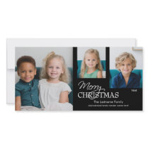 Photo Card: Merry Christmas black & white