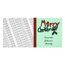 Photo Card, Merry Christmas, Cute Photo Template