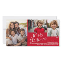 Photo Card: Merry Christmas Simply Red