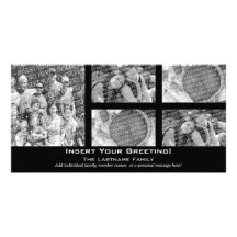 Photo Card: Merry Christmas with 5 photo collage