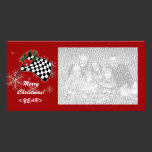 Photo Card - Racing Flag Christmas photo cards