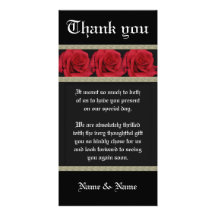 Photo cards template - customizable red roses