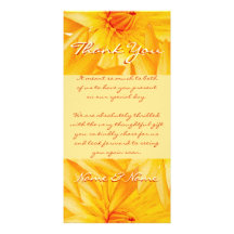 Photo cards template - customizable yellow lillies