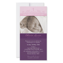 PHOTO CHRISTENING INVITATIONS :: elegant 4