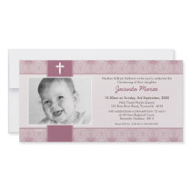 PHOTO CHRISTENING INVITATIONS :: pretty 9L Photo Card