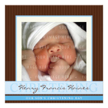 PHOTO CHRISTENING INVITES :: elegance 5SQ