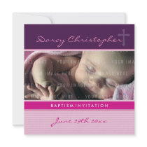 PHOTO CHRISTENING INVITES :: faith 3SQ