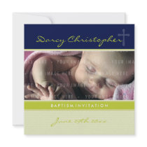PHOTO CHRISTENING INVITES :: faith 5SQ