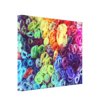 Photo colorée de fleurs de papier toile tendue