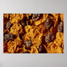Photo de céréale de raisin sec et de son posters