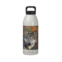 Photo de loup bouteille d'eau réutilisable