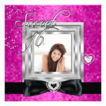 Photo de noir de roses indien de sweet sixteen du  cartons d'invitation
