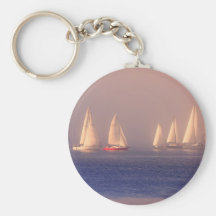 Photo de voiliers de coucher du soleil porte-clé