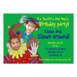 Photo Faces Clowns Birthday Party Cards