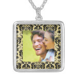 Photo florale de damassé pendentif personnalisé