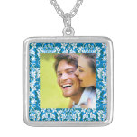 Photo florale de damassé pendentif personnalisé