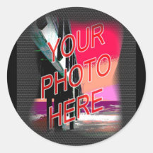 Photo frame dark dotted template stickers