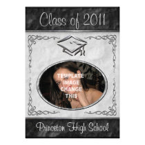 Photo Frame Graduation Invitations invitations